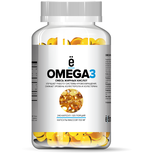 Ёбатон Omega 3 капс., 500 мг, 240 шт. фотография