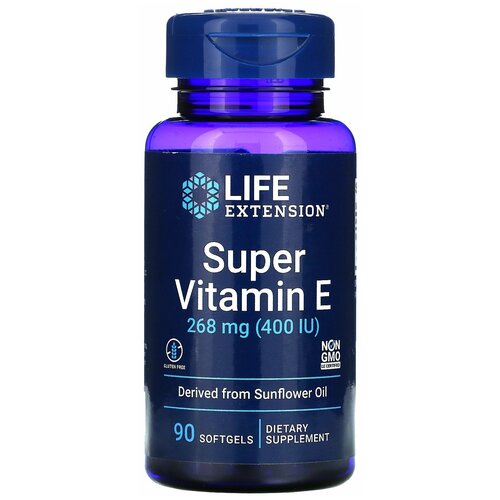 Life Extension Super Vitamin E (Супер витамин Е) 400 МЕ 90 капсул фотография