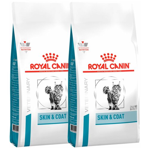 ROYAL CANIN SKIN & COAT для кастрированных котов и стерилизованных кошек с чувствительной кожей и шерстью (1,5 + 1,5 кг) купить за 4671 руб, фото