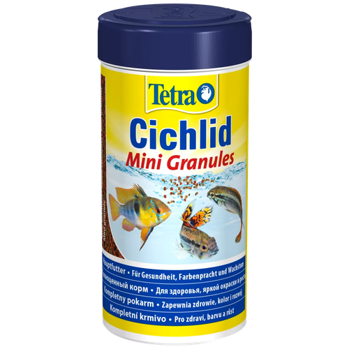 Сухой корм  для  рыб, ракообразных Tetra Cichlid Mini Granules, 250 мл, 110 г фотография