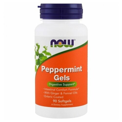 NOW Peppermint Gels 90 капсул фотография