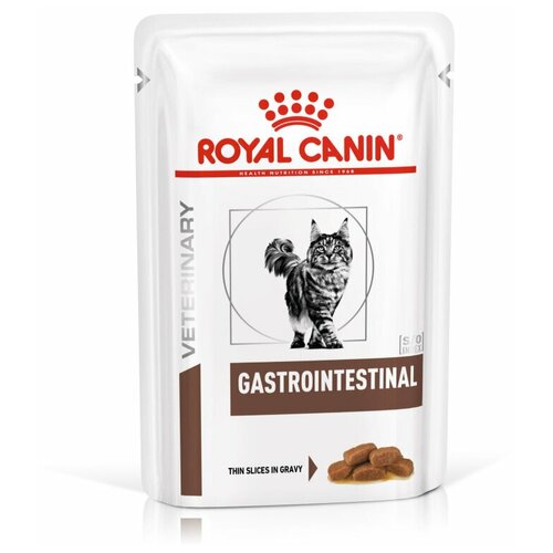 Royal Canin Gastrointestinal влажный диетический корм для взрослых кошек при нарушении пищеварения в паучах - 85 г x 12 шт фотография