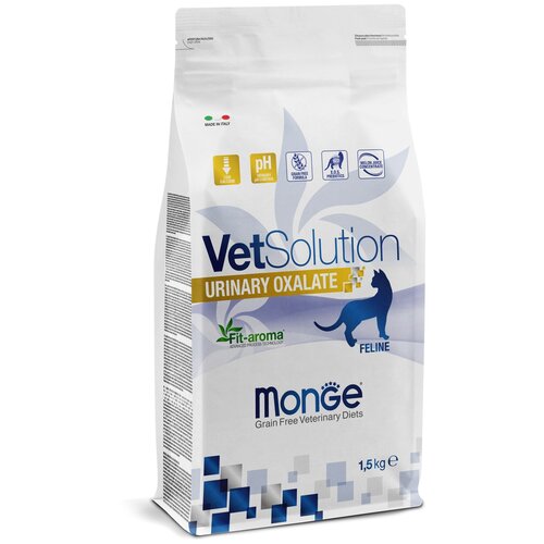 Сухой корм для кошек Monge VetSolution Urinary Oxalate, для лечения МКБ, беззерновой 1500 г фотография