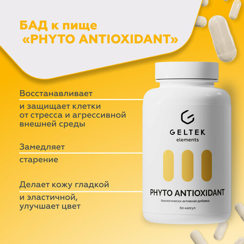 Гельтек БАД для поддержания иммунитета PHYTO ANTIOXIDANT, амла и витамин C, 60 капсул по 0,56 г фотография