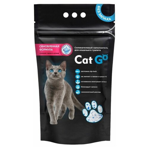 Наполнитель Cat Go для кошачьего туалета, силикагель, 3,5 кг (8 л) фотография