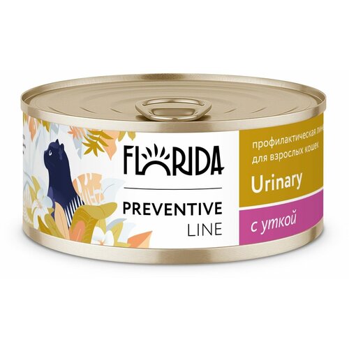 FLORIDA Urinary Консервы для кошек. Профилактика мочекаменной болезни, с уткой 0,1 кг. х 1 шт. фотография