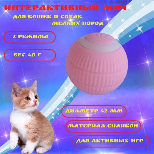 Интерактивный мяч Automatic Cat Teaser Ball для кошек и собак фотография