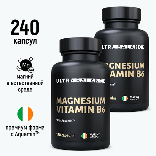 Магний В6, 240 капсул, Ultrabalance Magnesium Vitamin B6 Premium фотография