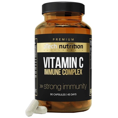 Капсулы aTech Nutrition Premium Vitamin C Immune Complex, 0.6 г, 90 шт. фотография