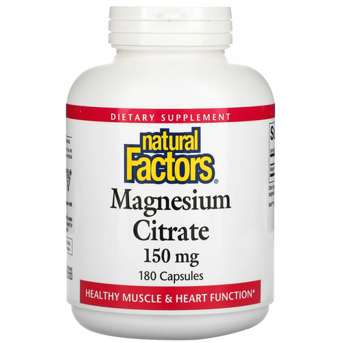 Natural Factors Magnesium Citrate капс., 150 мг, 290 г, 180 шт. фотография