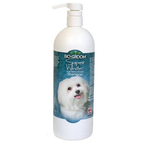 Шампунь -шампунь Bio-Groom Super White для собак белого и светлых окрасов , 946 мл , 1.01 кг фотография