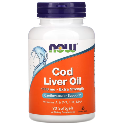 Cod Liver Oil капс., 1000 мг, 150 мл, 190 г, 90 шт. купить за 1465 руб, фото