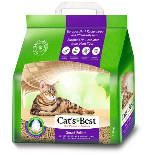 Комкующийся наполнитель Cat's Best Smart Pellets, 10л, 1 шт. фотография