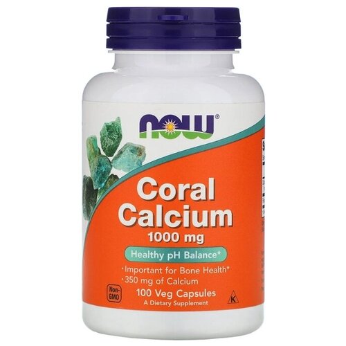 Отдельные минералы NOW Foods Coral Calcium 1000 mg (100 капсул) фотография