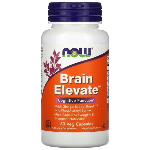 Капсулы NOW Brain Elevate, 150 г, 60 шт. фотография