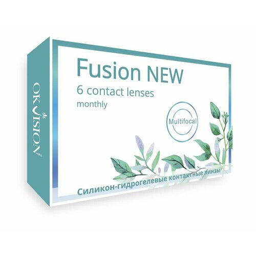 Контактные линзы OKVision Fusion New Multifocal, 6 шт., R 8,6, D -7,5, ADD: средняя, ADD: +1.50 D фотография