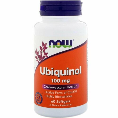 NOW Ubiquinol 100mg 60 капсул фотография