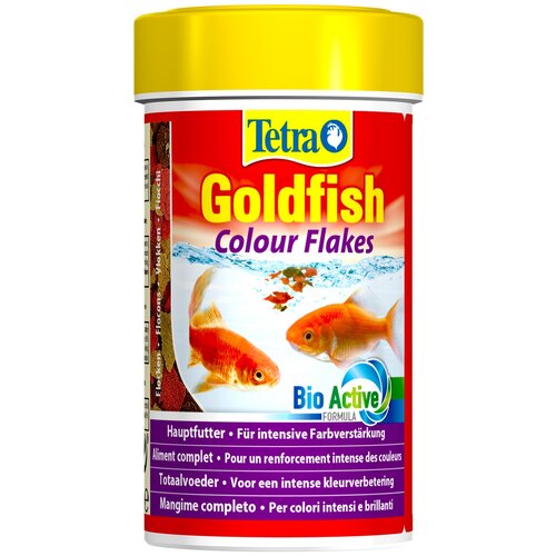 Корм для рыб Tetra Goldfish Colour Flakes 100мл хлопья фотография