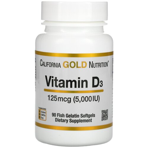 Vitamin D3 5000 IU, 5000 МЕ, 100 мл, 100 г, 90 шт. фотография