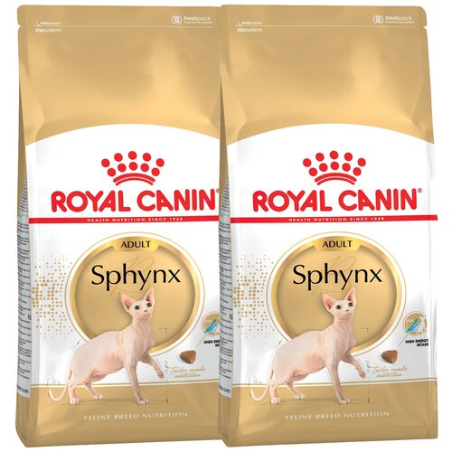 Сухой корм ROYAL CANIN SPHYNX ADULT для взрослых сфинксов (0,4 кг + 0,4 кг) купить за 1375 руб, фото