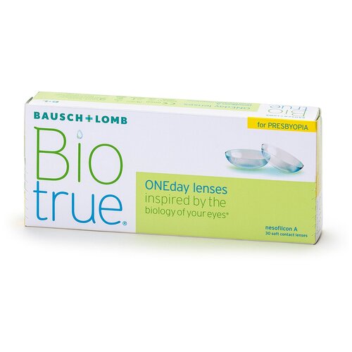 Контактные линзы Bausch & Lomb Biotrue Oneday for presbyopia, 30 шт., R 8,6, D -8,5, ADD: высокая купить за 2310 руб, фото