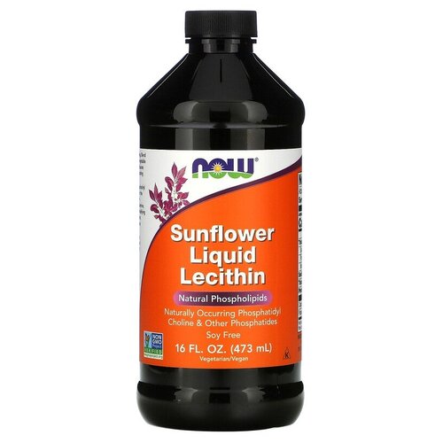 Раствор NOW Sunflower Liquid Lecithin, 150 г, 473 мл купить за 2011 руб, фото