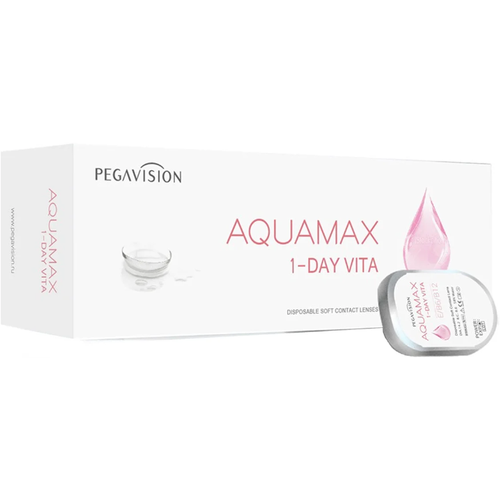 Контактные линзы Pegavision Aquamax 1 Day Vita, 30 шт., R 8,6, D -1,25, бесцветный, 1 уп. купить за 1983 руб, фото