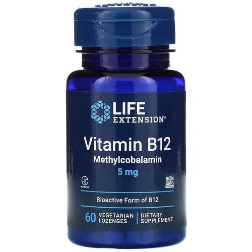 Пастилки Life Extension Vitamin B12 Bioactive form, 100 г, 5 мг, 60 шт. фотография