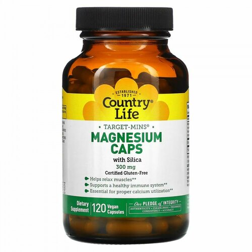 Country Life Magnesium Caps (магний в капсулах) 300 мг 120 вег. капсул фотография