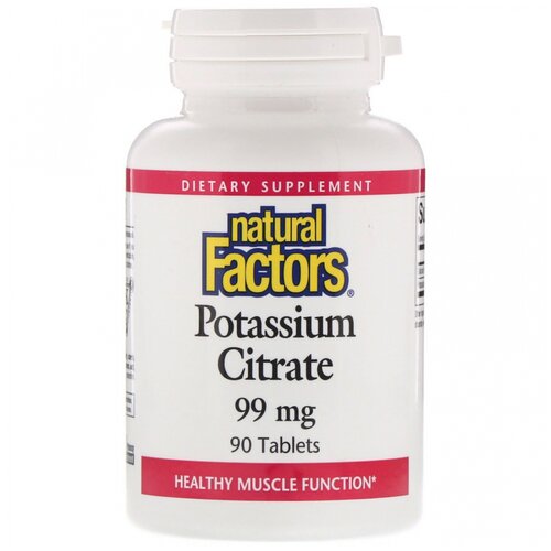 Natural Factors Potassium citrate | 90 капсул | Цитрат Калия фотография