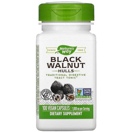 Капсулы Nature's Way Black walnut Hulls, 110 г, 100 шт. купить за 2488 руб, фото