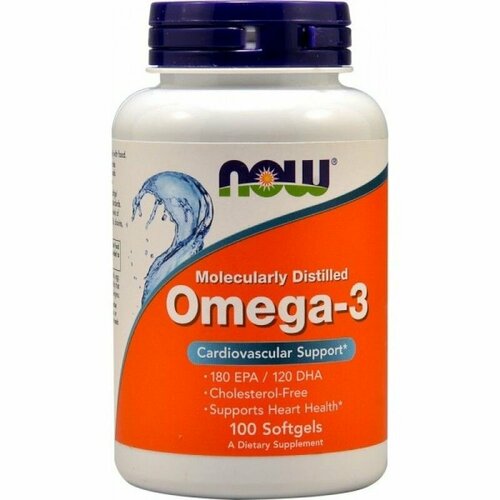 NOW Omega-3 1000 мг (100 капсул) 1000 мг 100 капсул фотография