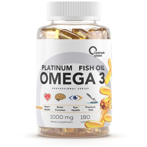 Капсулы Optimum system Platinum Fish oil Omega-3, 90 г, 180 шт. фотография