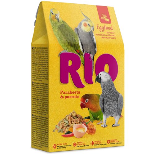 RIO корм Rio Eggfood для средних и крупных попугаев, 250 г фотография