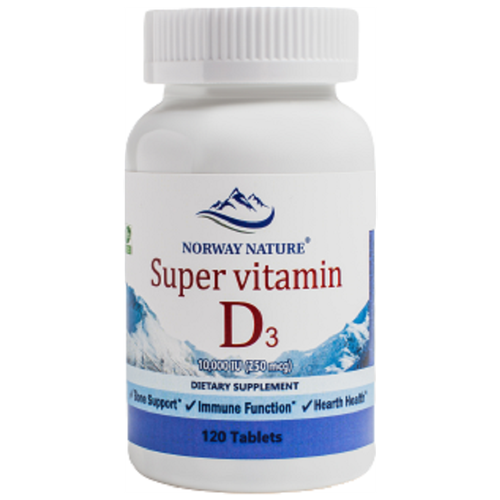 Витамин D Norway Nature Super Vitamin D3 10000IU 120 таб. фотография