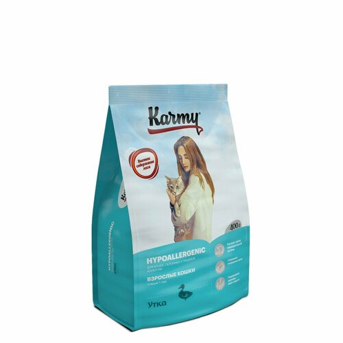 Сухой корм для кошек Karmy Hypoallergenic Утка 400г фотография