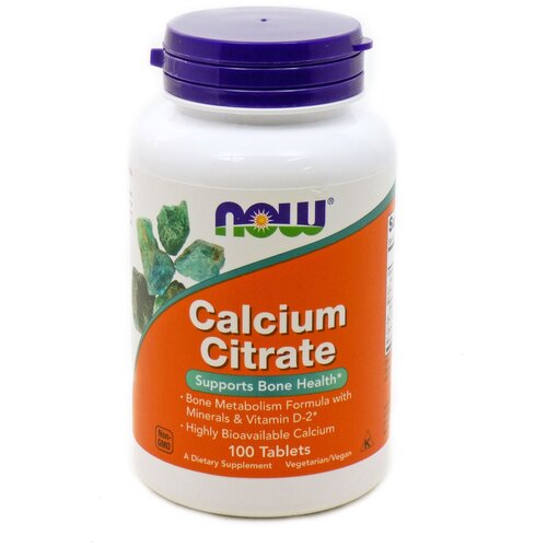 Таблетки NOW Calcium Citrate, 150 г, 100 мл, 100 шт. купить за 2450 руб, фото