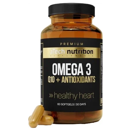 Omega 3 + Q10 комплекс с высокой концентрацией компонентовaTech Nutrition Premium 60 капсул купить за 823 руб, фото