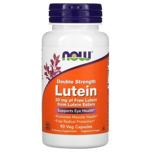 Капсулы NOW Lutein Double Strength, 80 г, 20 мг, 90 шт. фотография