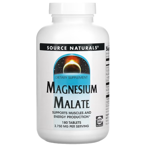 Таблетки Source Naturals Magnesium Malate, 390 г, 180 шт. фотография