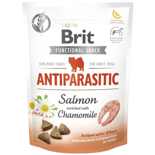 Лакомство для собак Brit Care Antiparasitic Salmon, 150 г купить за 450 руб, фото