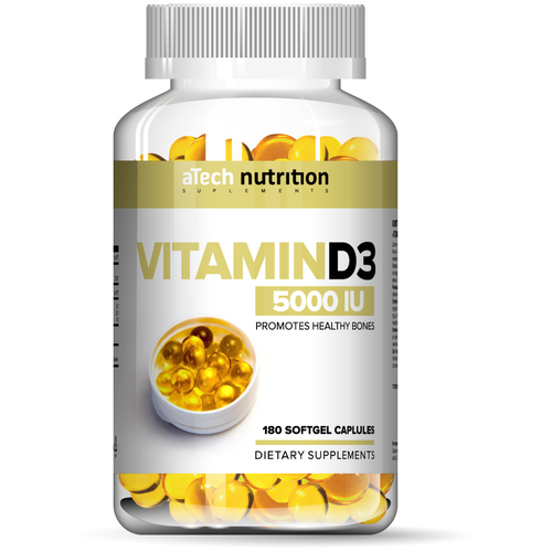 Vitamin D3 мягк. капс., 5000 МЕ, 180 шт. фотография