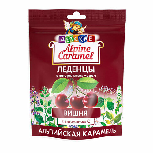 Alpine Caramel Альпийская Карамель, леденцы детские вишня с витамином С 75 г, 1 шт. фотография