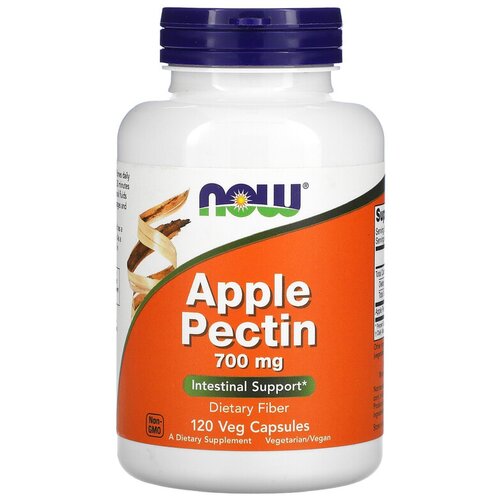 Капсулы NOW Apple Pectin, 170 г, 700 мг, 120 шт. фотография