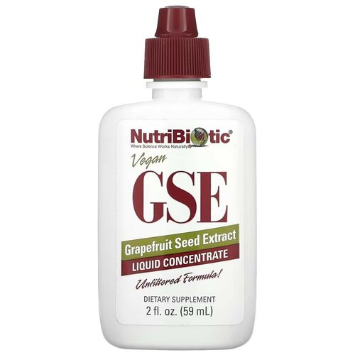 Капли NutriBiotic GSE Grapefruit Seed Extract, 110 г, 59 мл фотография