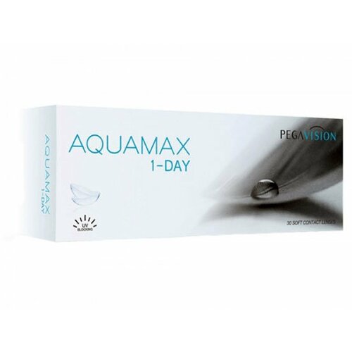 Контактные линзы Pegavision Aquamax 1-Day, 30 шт., R 8,6, D +3,5, прозрачный, 1 уп. купить за 1690 руб, фото