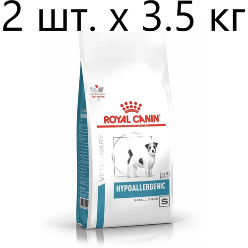 Сухой корм для взрослых собак Royal Canin Hypoallergenic HSD 24 Small Dog, при аллергии, 2 шт. х 3.5 кг (для мелких пород) купить за 11305 руб, фото