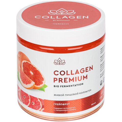 Натуральный пищевой коллаген в желе Collagen Premium с коэнзимом Q10 с соком грейпфрута для похудения 500 гр фотография