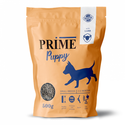 PRIME Puppy 500 г сухой корм для щенков мелких пород ягненок 5шт фотография