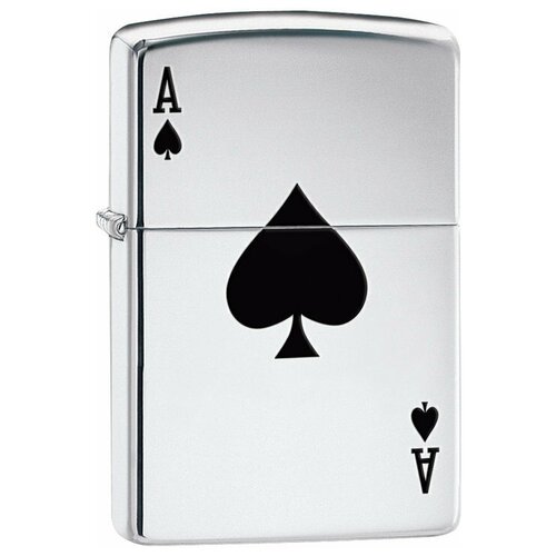 ZIPPO Сlassic с покрытием High Polish Chrome, латунь/сталь, серебристая, 38x13x57 мм купить за 7230 руб, фото